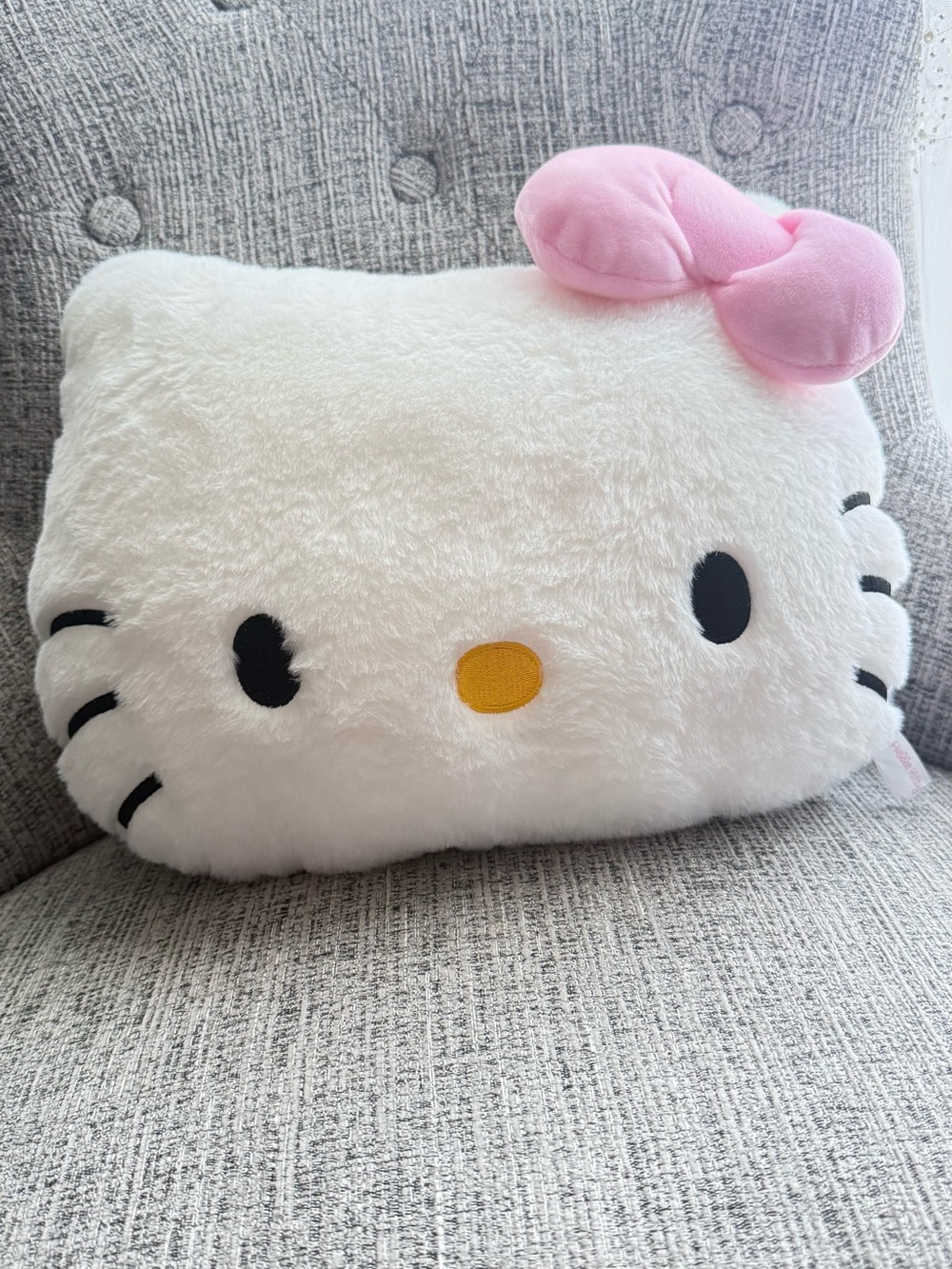 Hello Kitty Weighted Vibrating Massage Pillow White with Pink Bow